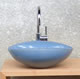 Lavabo hellblau verformt